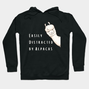 Lispe Alpaca Easily Distracted by Alpacas Funny Hoodie